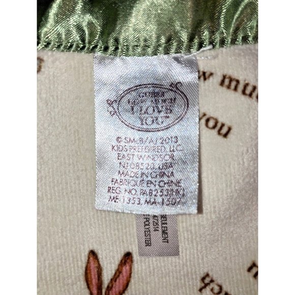 Guess How Much I Love You Bunny Security Blanket LOVEY Kids Preferred Green Tan - Picture 9 of 12